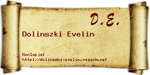 Dolinszki Evelin névjegykártya